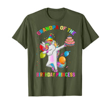 Load image into Gallery viewer, Mens Grandpa of the Birthday Princess Unicorn Outfit T-Shirt