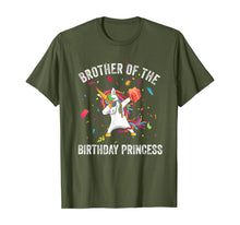 Load image into Gallery viewer, Brother of the Birthday Princess Gift Dabbing Unicorn Girl T-Shirt