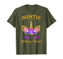 Load image into Gallery viewer, Auntie of the Birthday Princess Unicorn Girl T-Shirt