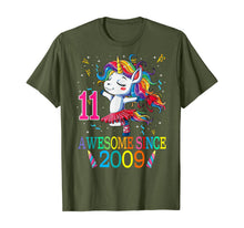 Load image into Gallery viewer, 11st Birthday Unicorn Awesome Since 2009 T-Shirt