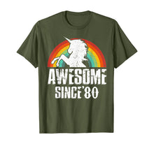 Load image into Gallery viewer, 39th Birthday Unicorn Awesome Since 1980 39 Years Old TShirt