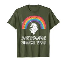 Load image into Gallery viewer, 1970 50th Birthday Gift Unicorn Rainbow 50 Years Old Costume T-Shirt