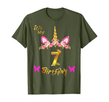 Load image into Gallery viewer, Unicorn Birthday Shirt For Girls OMG It's My 7th Birthday