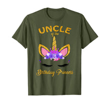 Load image into Gallery viewer, Uncle Of The Birthday Princess Unicorn Matching Family Shirt