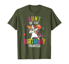 Load image into Gallery viewer, Aunt of the Birthday Princess Gift Dabbing Unicorn Girl Mom T-Shirt