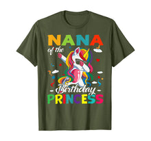 Load image into Gallery viewer, Nana Of The Birthday Princess Dabbing Unicorn Gifts T-Shirt
