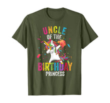 Load image into Gallery viewer, Uncle of the Birthday Princess Gift Dabbing Unicorn Girl Dad T-Shirt