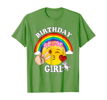 Load image into Gallery viewer, Emoji Birthday Shirt For Girls Unicorn Rainbow Heart Kiss