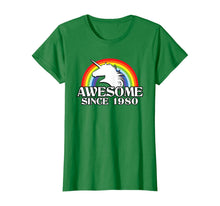 Load image into Gallery viewer, Rainbow Unicorn 40th birthday gift 1980 40 Years Old T-Shirt