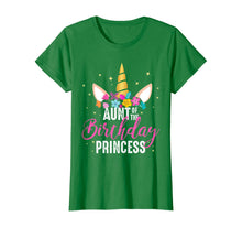 Load image into Gallery viewer, Aunt Of The Birthday Princess Aunt Gift Unicorn Birthday T-Shirt