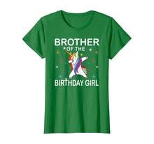 Load image into Gallery viewer, Brother of The Birthday Girl Unicorn Dabbing Party T-Shirt