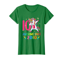 Load image into Gallery viewer, 10 Years Old 10th Birthday Unicorn Dabbing Party T-Shirt