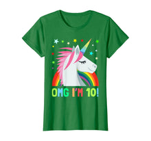 Load image into Gallery viewer, Unicorn Birthday Shirts For 10 Year Old Girls Boys OMG Gift