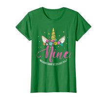 Load image into Gallery viewer, 9 Years Old Birthday Girl Gifts Unicorn 9th Birthday T-Shirt