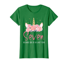 Load image into Gallery viewer, 7 Years Old Birthday Girl Gifts Unicorn 7th Birthday T-Shirt