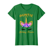 Load image into Gallery viewer, Womens Aunt Of The Birthday Princess T-Shirt Unicorn Birthday Girl