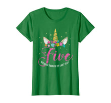 Load image into Gallery viewer, 5 Years Old Birthday Girl Gifts Unicorn 5th Birthday T-Shirt