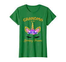 Load image into Gallery viewer, Womens Unicorn Girl Grandma Of The Birthday Princess T-Shirt