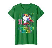 Load image into Gallery viewer, 11st Birthday Unicorn Awesome Since 2009 T-Shirt