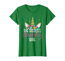 Load image into Gallery viewer, Big Sister Of The Birthday Girl Sister Gift Unicorn Birthday T-Shirt