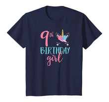 Load image into Gallery viewer, 9th Birthday Shirt Girl Unicorn Ninth Birthday Outfit