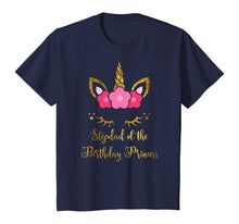 Load image into Gallery viewer, Floral Unicorn Stepdad Of The Birthday Princess T-shirt