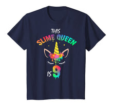 Load image into Gallery viewer, This Slime Queen Is 9-9th Birthday Girl Unicorn and Slime T-Shirt