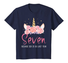 Load image into Gallery viewer, 7 Years Old Birthday Girl Gifts Unicorn 7th Birthday T-Shirt