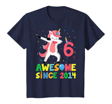 Load image into Gallery viewer, Cute Unicorn Dabbing Birthday Kids 6 Years Old 6th Bday T-Shirt