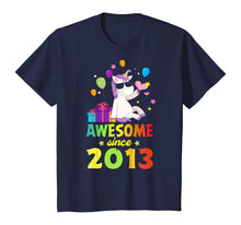 Load image into Gallery viewer, Kids Seven 7 Years Old Cute Unicorn Birthday Awesome Since 2013 T-Shirt