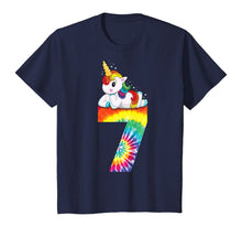 Load image into Gallery viewer, 7th Birthday Unicorn Shirt Girls Tie Dye Gift Party Outfit T-Shirt