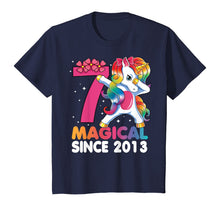 Load image into Gallery viewer, Kids 7 Years Old 7th Birthday Dabbing Unicorn Girls Kids Gift T-Shirt