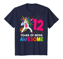 Load image into Gallery viewer, 12th Birthday Dabbing Unicorn Party Gift 12 Years Old Girls T-Shirt