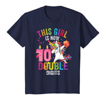 Load image into Gallery viewer, This Girl Is Now 10 Double Digits Gift Unicorn 10th Birthday T-Shirt