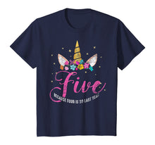 Load image into Gallery viewer, 5 Years Old Birthday Girl Gifts Unicorn 5th Birthday T-Shirt