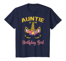 Load image into Gallery viewer, Auntie Of The Birthday Girl Party Outfit Unicorn Matching T-Shirt