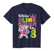 Load image into Gallery viewer, Girls Slime Queen 8 8th Birthday Unicorn T Shirt Gift