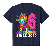 Load image into Gallery viewer, Awesome Since 2014 Flossing Unicorn Tutu 6th Birthday Gift T-Shirt