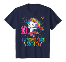 Load image into Gallery viewer, 10th Birthday Unicorn Awesome Since 2010 T-Shirt