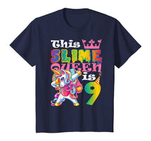 Load image into Gallery viewer, Girls Slime Queen 9 9th Birthday Unicorn T Shirt Gift