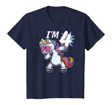 Load image into Gallery viewer, Kids I'm 4 Birthday Unicorn Girls Shirt Unicorn Party Four Gift