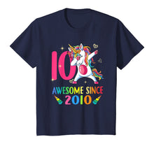 Load image into Gallery viewer, 10 Years Old 10th Birthday Unicorn Dabbing Party T-Shirt