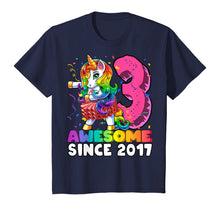 Load image into Gallery viewer, Awesome Since 2017 Flossing Unicorn Tutu 3rd Birthday Gift T-Shirt