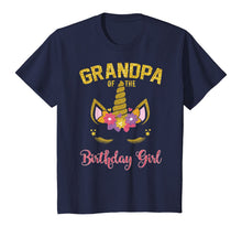 Load image into Gallery viewer, Grandpa Of The Birthday Girl Party Outfit Unicorn Matching T-Shirt