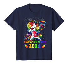 Load image into Gallery viewer, Awesome Since 2014 6th Birthday Unicorn Dabbing Girl Party T-Shirt