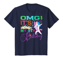 Load image into Gallery viewer, Emoji Unicorn Birthday TShirt For Girls 9 Years Old OMG