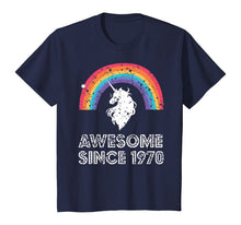 Load image into Gallery viewer, 1970 50th Birthday Gift Unicorn Rainbow 50 Years Old Costume T-Shirt