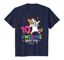 Load image into Gallery viewer, Girls 10th 10yr Birthday Unicorn Dabbing Awesome Since 2010 T-Shirt