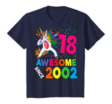 Load image into Gallery viewer, 18th Birthday Dabbing Unicorn Party Gift 18 Years Old Girl T-Shirt