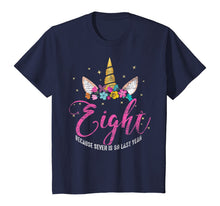 Load image into Gallery viewer, 8 Years Old Birthday Girl Gifts Unicorn 8th Birthday T-Shirt